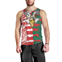 Custom USA And Mexico Football Men Tank Top Split Flag Golden Trophy Grunge