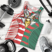 Custom USA And Mexico Football Men Tank Top Split Flag Golden Trophy Grunge