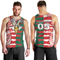 Custom USA And Mexico Football Men Tank Top Split Flag Golden Trophy Grunge