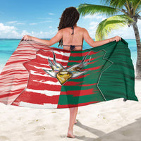 USA And Mexico Football Sarong Split Flag Golden Trophy Grunge