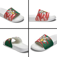 USA And Mexico Football Slide Sandals Split Flag Golden Trophy Grunge