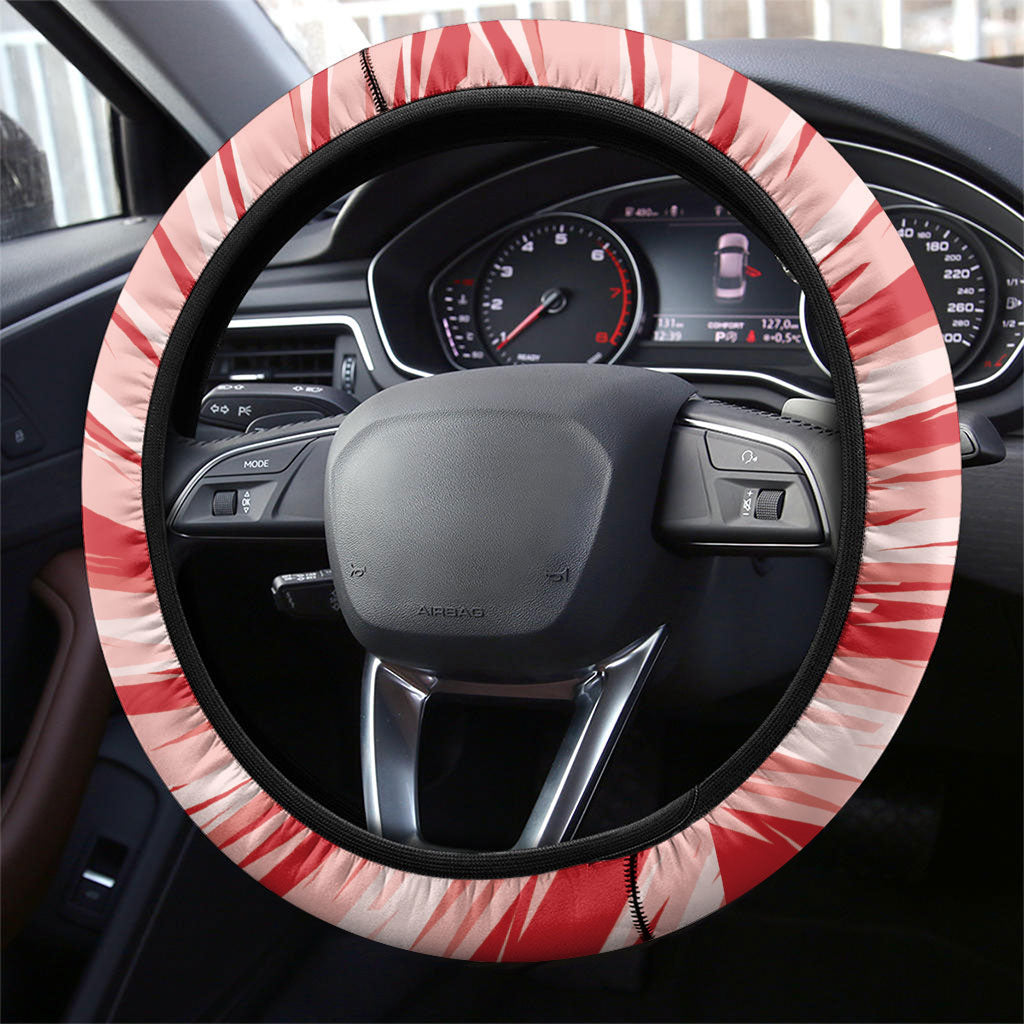 USA And Mexico Football Steering Wheel Cover Split Flag Golden Trophy Grunge