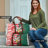 USA And Mexico Football Travel Bag Split Flag Golden Trophy Grunge