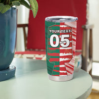 Custom USA And Mexico Football Tumbler Cup Split Flag Golden Trophy Grunge