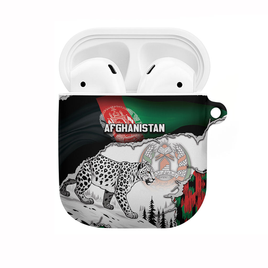 Afghanistan AirPods Case Snow Leopard With Flag Ripped Style