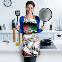 Afghanistan Apron Snow Leopard With Flag Ripped Style