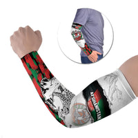 Personalized Afghanistan Arm Sleeves Snow Leopard With Flag Ripped Style