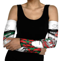 Personalized Afghanistan Arm Sleeves Snow Leopard With Flag Ripped Style