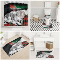 Afghanistan Bathroom Set Snow Leopard With Flag Ripped Style