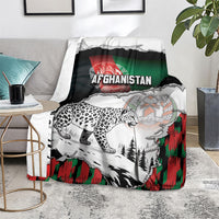 Afghanistan Blanket Snow Leopard With Flag Ripped Style