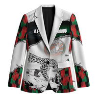 Personalized Afghanistan Blazer Snow Leopard With Flag Ripped Style