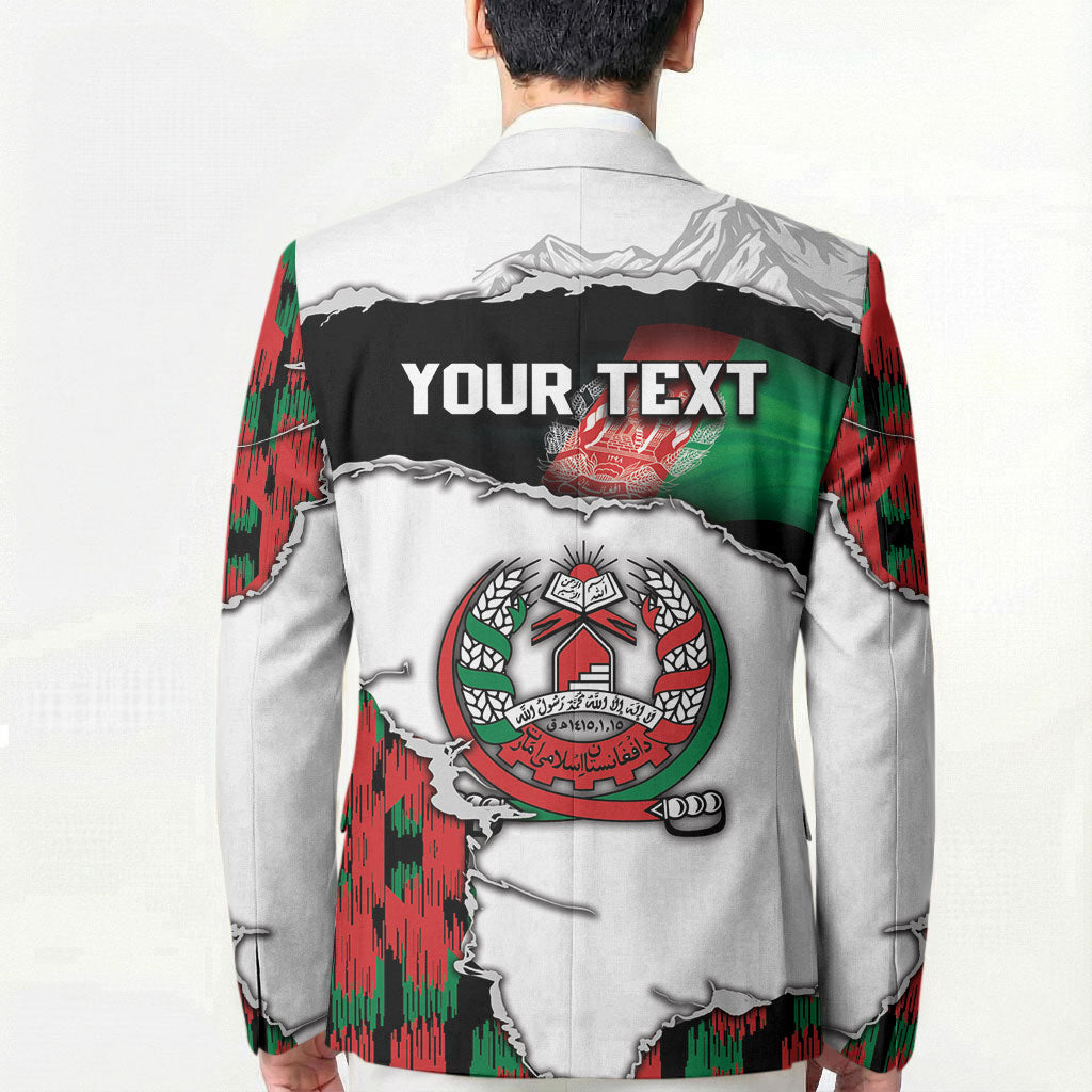 Personalized Afghanistan Blazer Snow Leopard With Flag Ripped Style