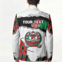 Personalized Afghanistan Blazer Snow Leopard With Flag Ripped Style