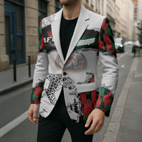 Personalized Afghanistan Blazer Snow Leopard With Flag Ripped Style