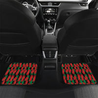 Personalized Afghanistan Car Mats Snow Leopard With Flag Ripped Style
