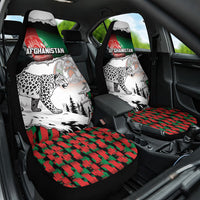 Afghanistan Car Seat Cover Snow Leopard With Flag Ripped Style