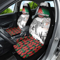 Afghanistan Car Seat Cover Snow Leopard With Flag Ripped Style