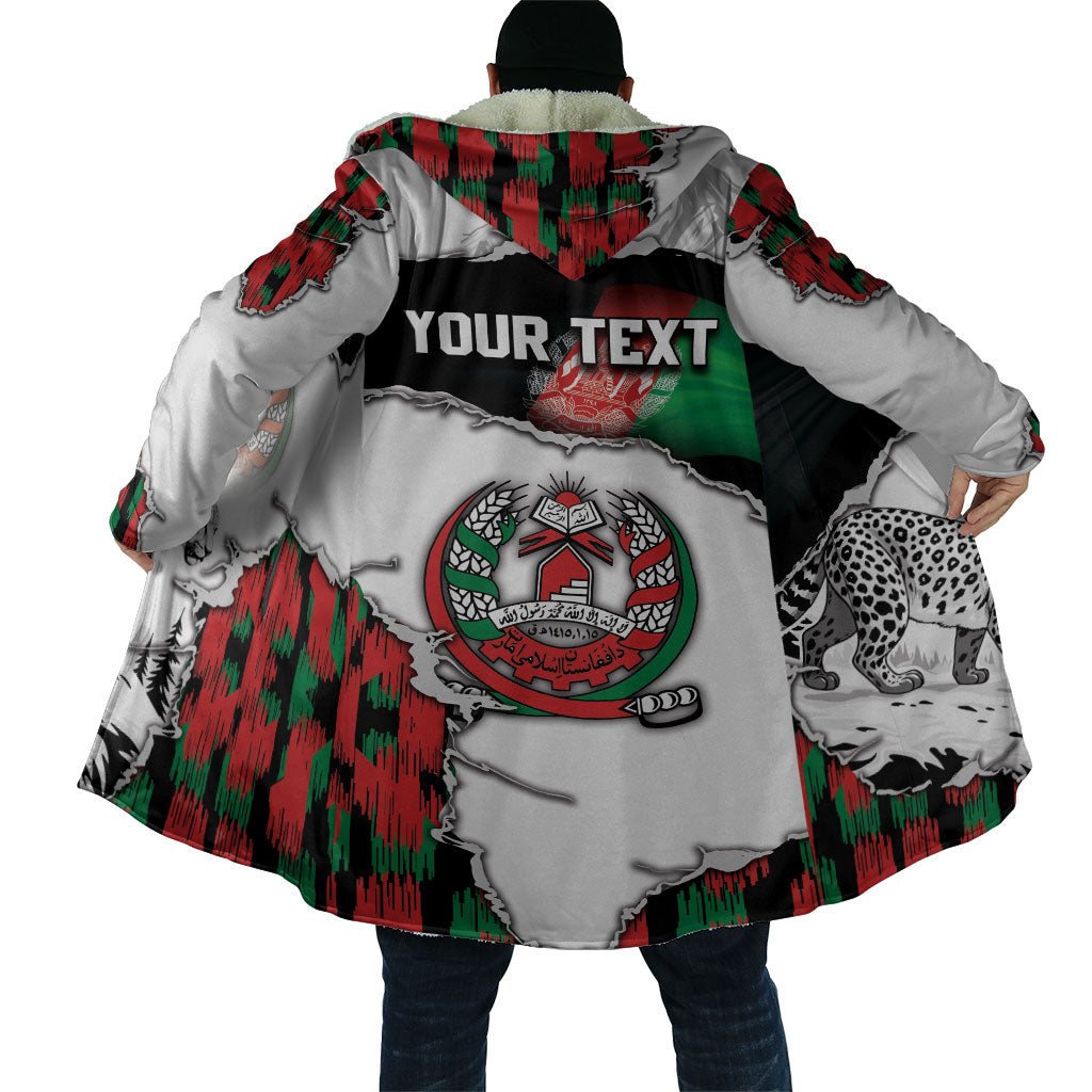 Personalized Afghanistan Cloak Snow Leopard With Flag Ripped Style