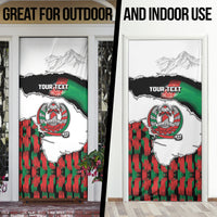 Personalized Afghanistan Door Cover Snow Leopard With Flag Ripped Style