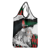 Afghanistan Grocery Bag Snow Leopard With Flag Ripped Style