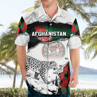 Personalized Afghanistan Hawaiian Shirt Snow Leopard With Flag Ripped Style