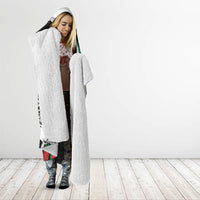 Afghanistan Hooded Blanket Snow Leopard With Flag Ripped Style