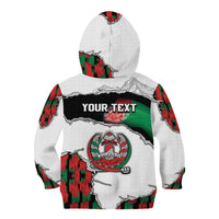 Personalized Afghanistan Kid Hoodie Snow Leopard With Flag Ripped Style