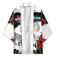 Personalized Afghanistan Kimono Snow Leopard With Flag Ripped Style
