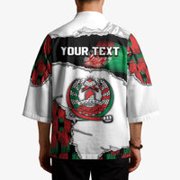 Personalized Afghanistan Kimono Snow Leopard With Flag Ripped Style