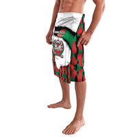 Personalized Afghanistan Lavalava Snow Leopard With Flag Ripped Style
