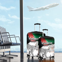 Afghanistan Luggage Cover Snow Leopard With Flag Ripped Style