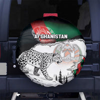 Afghanistan Spare Tire Cover Snow Leopard With Flag Ripped Style