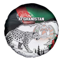 Afghanistan Spare Tire Cover Snow Leopard With Flag Ripped Style
