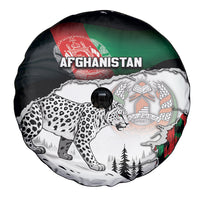Afghanistan Spare Tire Cover Snow Leopard With Flag Ripped Style