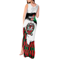 Personalized Afghanistan Tank Maxi Dress Snow Leopard With Flag Ripped Style