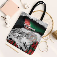 Afghanistan Tote Bag Snow Leopard With Flag Ripped Style