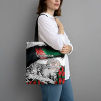 Afghanistan Tote Bag Snow Leopard With Flag Ripped Style