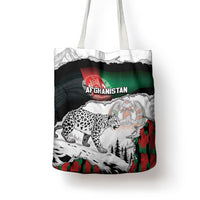 Afghanistan Tote Bag Snow Leopard With Flag Ripped Style