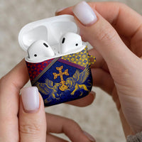 Armenia AirPods Case Golden Eagle And Lion Khachkar