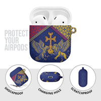 Armenia AirPods Case Golden Eagle And Lion Khachkar