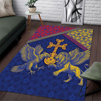 Armenia Area Rug Golden Eagle And Lion Khachkar