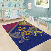 Armenia Area Rug Golden Eagle And Lion Khachkar