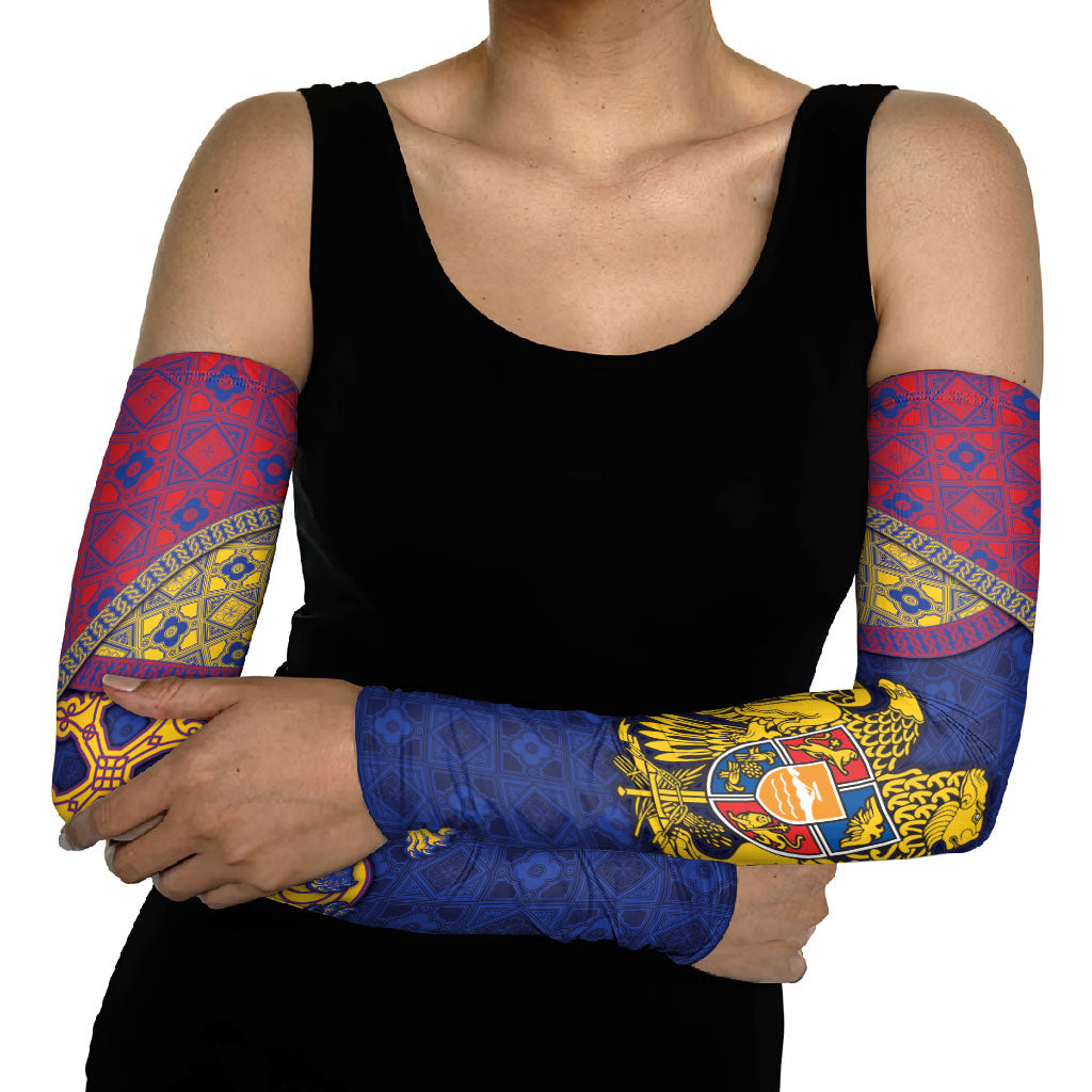 Armenia Arm Sleeves Golden Eagle And Lion Khachkar