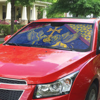 Armenia Auto Sun Shade Golden Eagle And Lion Khachkar