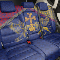 Armenia Back Car Seat Cover Golden Eagle And Lion Khachkar