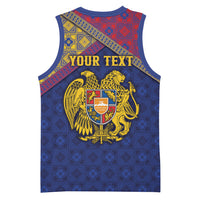 Personalized Armenia Basketball Jersey Golden Eagle And Lion Khachkar