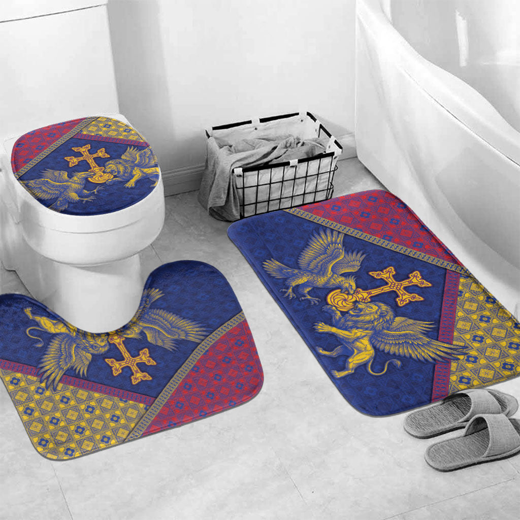 Armenia Bathroom Set Golden Eagle And Lion Khachkar