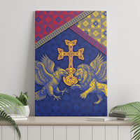 Armenia Canvas Wall Art Golden Eagle And Lion Khachkar
