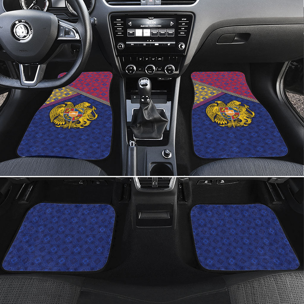 Armenia Car Mats Golden Eagle And Lion Khachkar