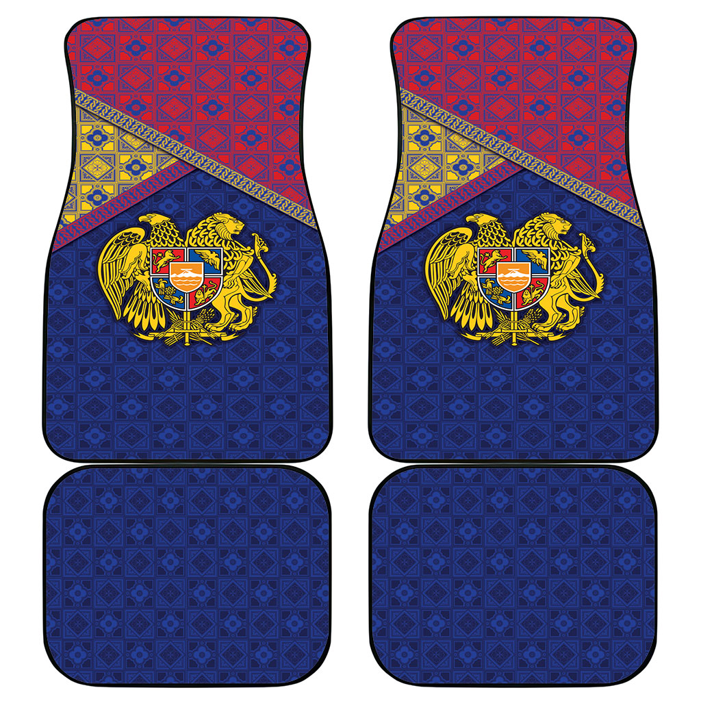Armenia Car Mats Golden Eagle And Lion Khachkar
